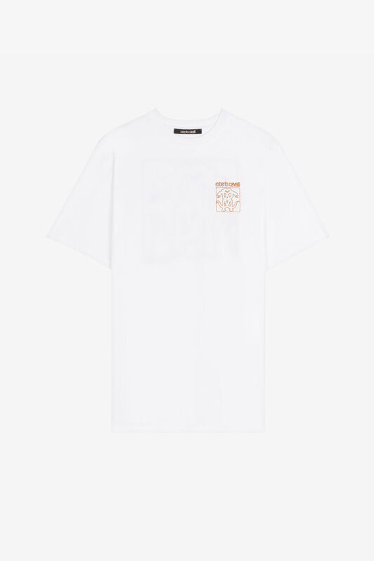 RC T-Shirt mit Mirror Snake-Stickerei RC T-Shirt mit Mirror Snake-Stickerei Weiß RRT61E-JD060