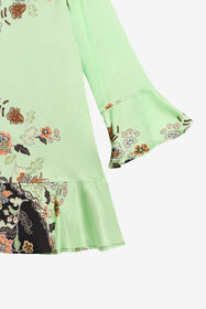 JU Kleid mit Kimono-Print GREEN/BLACK XJT11S-7HT67