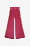 JU Velvet pants with animal print details JU Velvet pants with animal print details FUXIA BOUGANVILLE VJT23F-CJ001