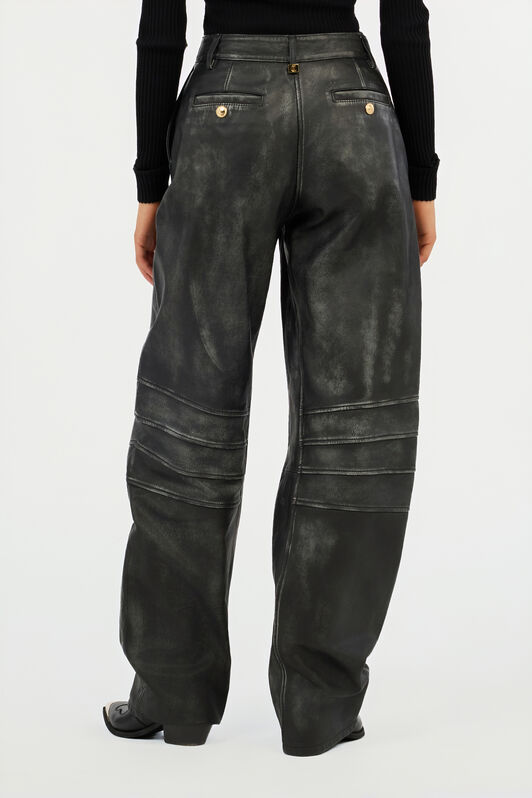 JC Black Leather Trousers BLACK VFT140-VF219
