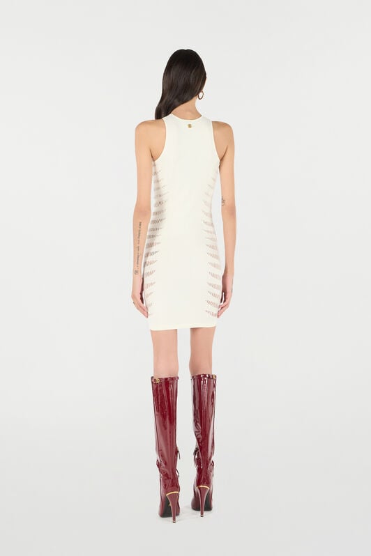 RC Dress With Openwork Zebra Pattern RC Dress With Openwork Zebra Pattern Ivory UKT166-MA001