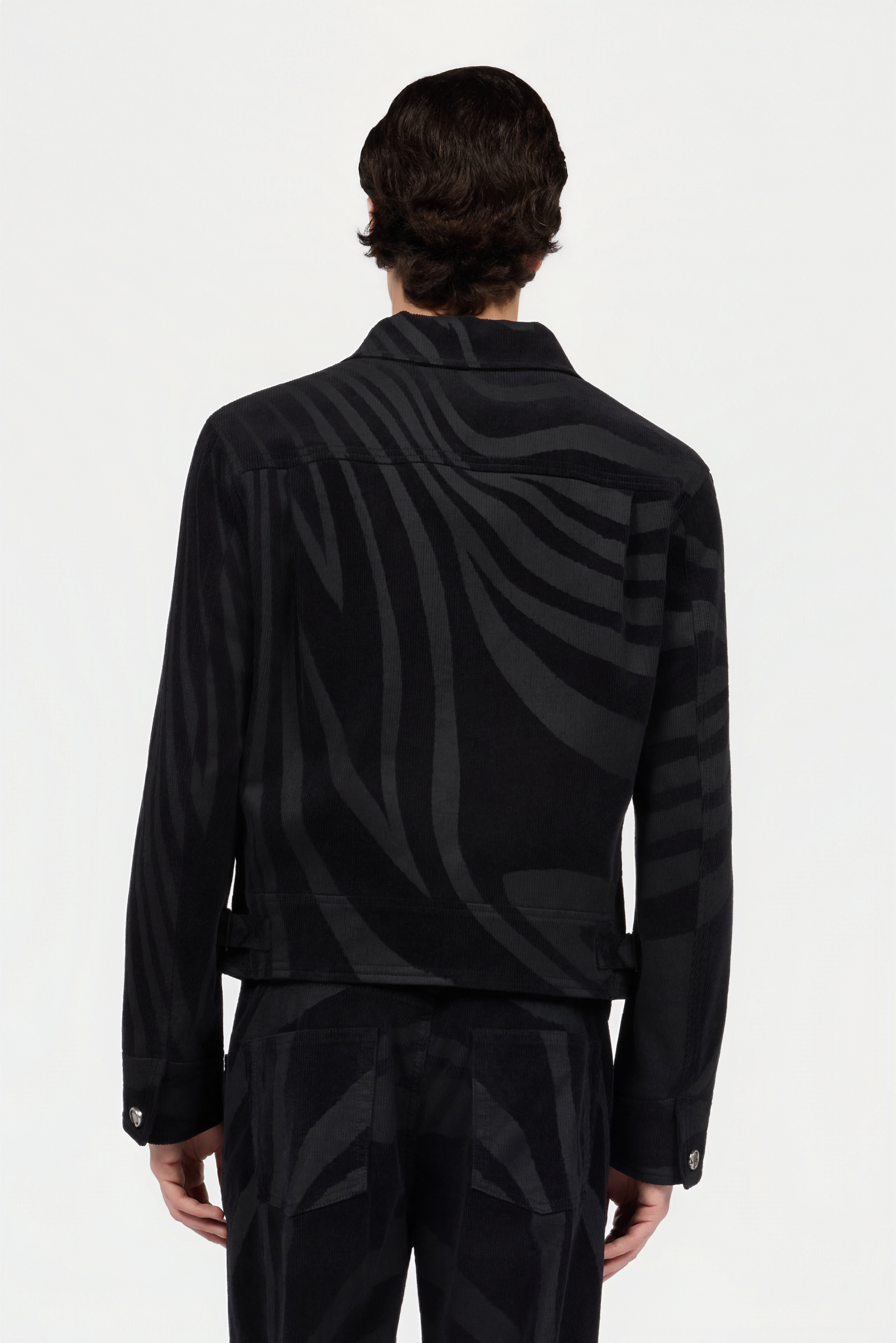 RC Samtjacke Mit Zebra-Print BLACK XNT401-PCT26
