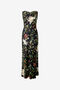 RC Silk Twill Dress With Pompei Garden Print RC Silk Twill Dress With Pompei Garden Print Black VWT102-OZQ69