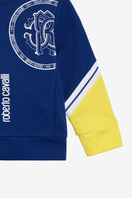 JU Felpa Blu con Monogram RC BLUE/YELLOW TJT679-CF050