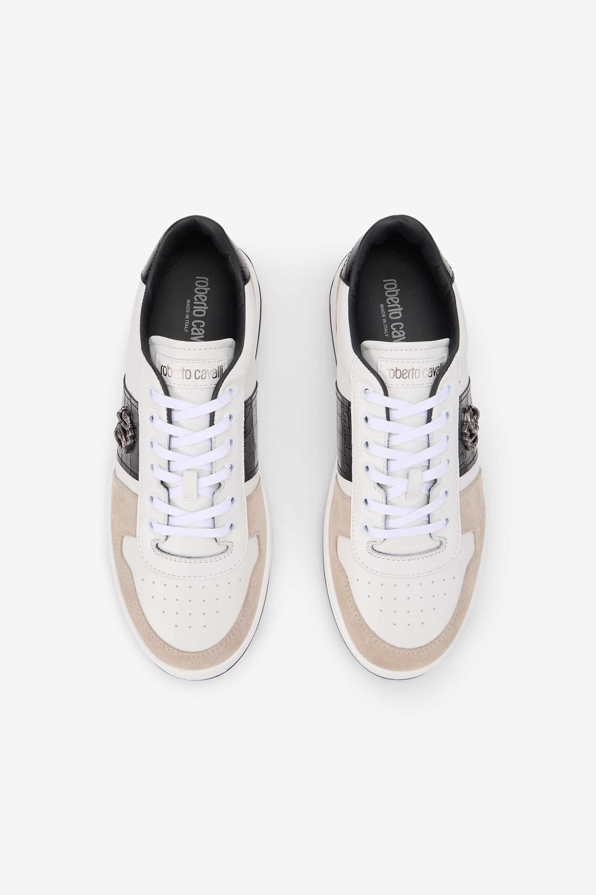 RC White Sneakers With Croc-Effect Panel RC White Sneakers With Croc-Effect Panel WHITE TOS00G-PZC15