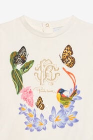 JU T-shirt à imprimé floral MILKY WHITE VJT602-JD001