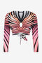 RC Crop Top Imprimé Ray Of Paradise CORAL XKT603-OOM33