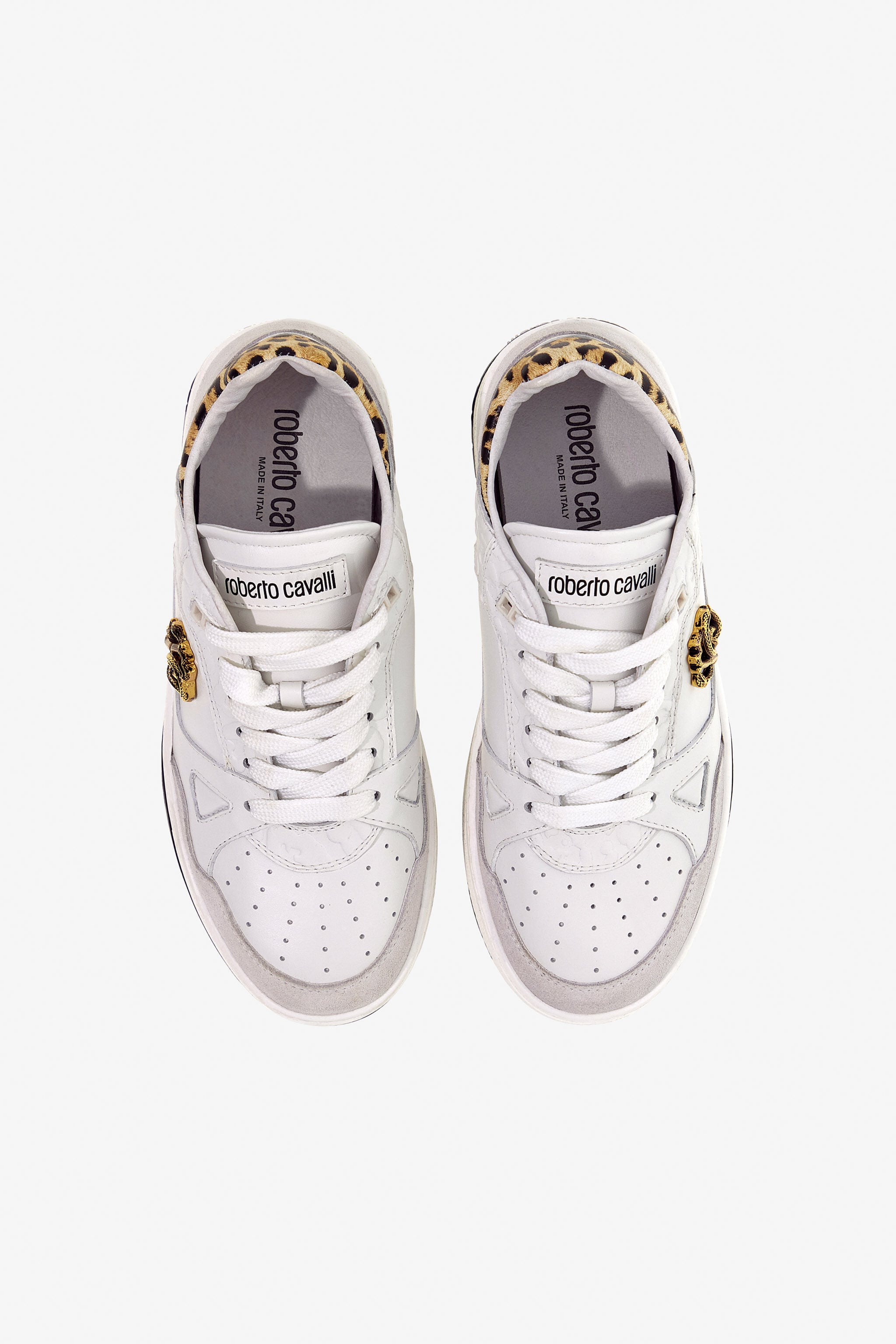 RC Sneaker Mit Jaguar Skin Print Und Monogram RC RC Sneaker Mit Jaguar Skin Print Und Monogram RC Weiß SKS044-PZA01