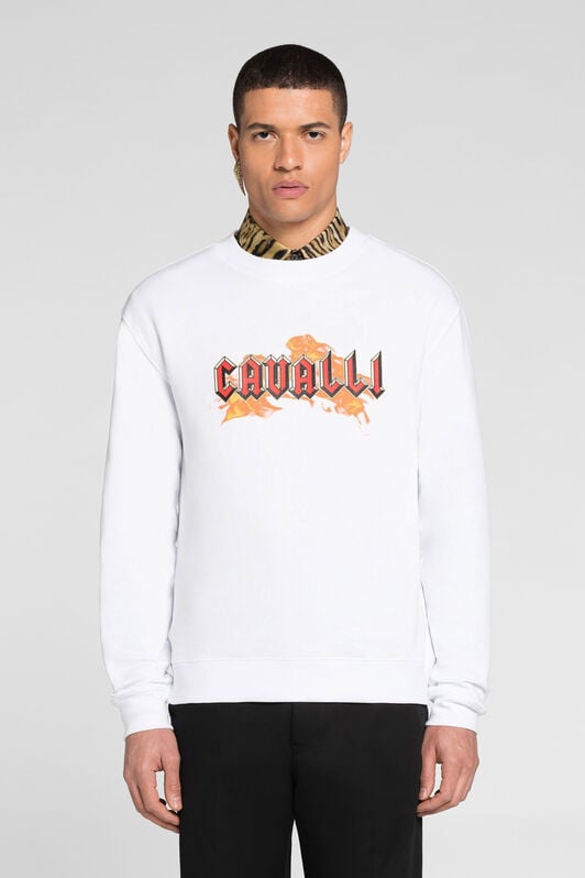 RC Logo-Print Cotton Sweatshirt RC Logo-Print Cotton Sweatshirt White PRT66C-CF050