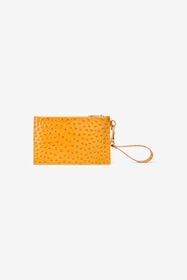 RC Ochre Clutch in Ostrich-Effect Leather OCRA VKA105-PZ702