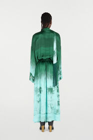 RC Pure Silk Shirt Dress VERDE/PISCINA VKT123-CTP69