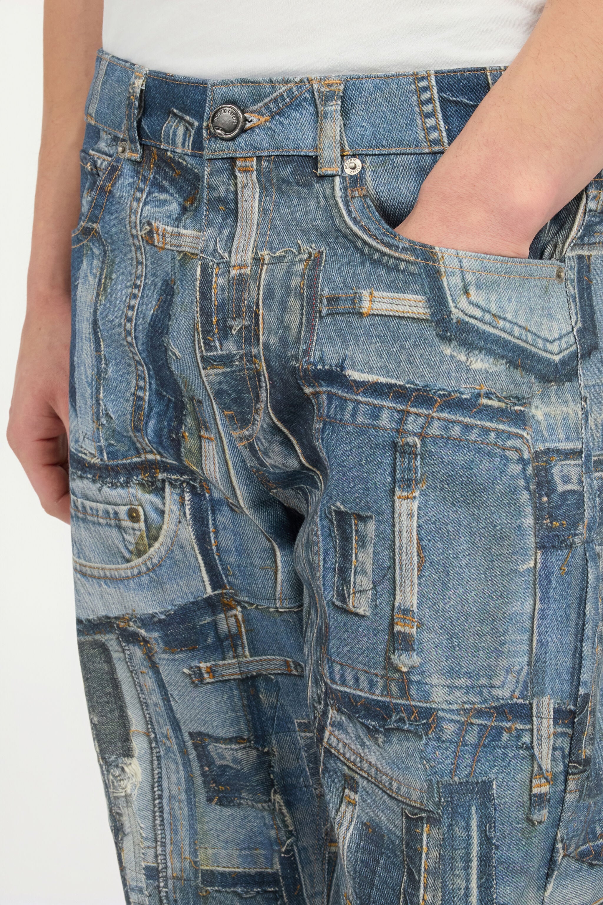 RC Jeans Patchwork Capsule Collection Blu UMJ205-VT001
