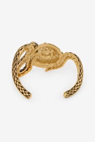 RC Inlaid Brass Serpent Bracelet GOLD/IVORY/CRYSTAL WQG006-AM127