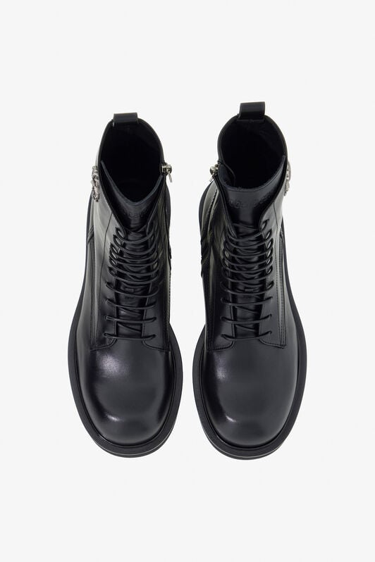 RC Black Combat Boots Monogram RC RC Black Combat Boots Monogram RC Black TRS033-PZ03A