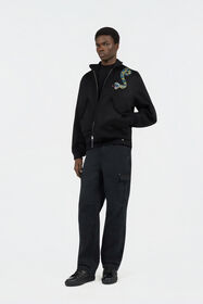 RC Veste Bomber Noire Avec Broderie Serpent BLACK WRR462-FE021