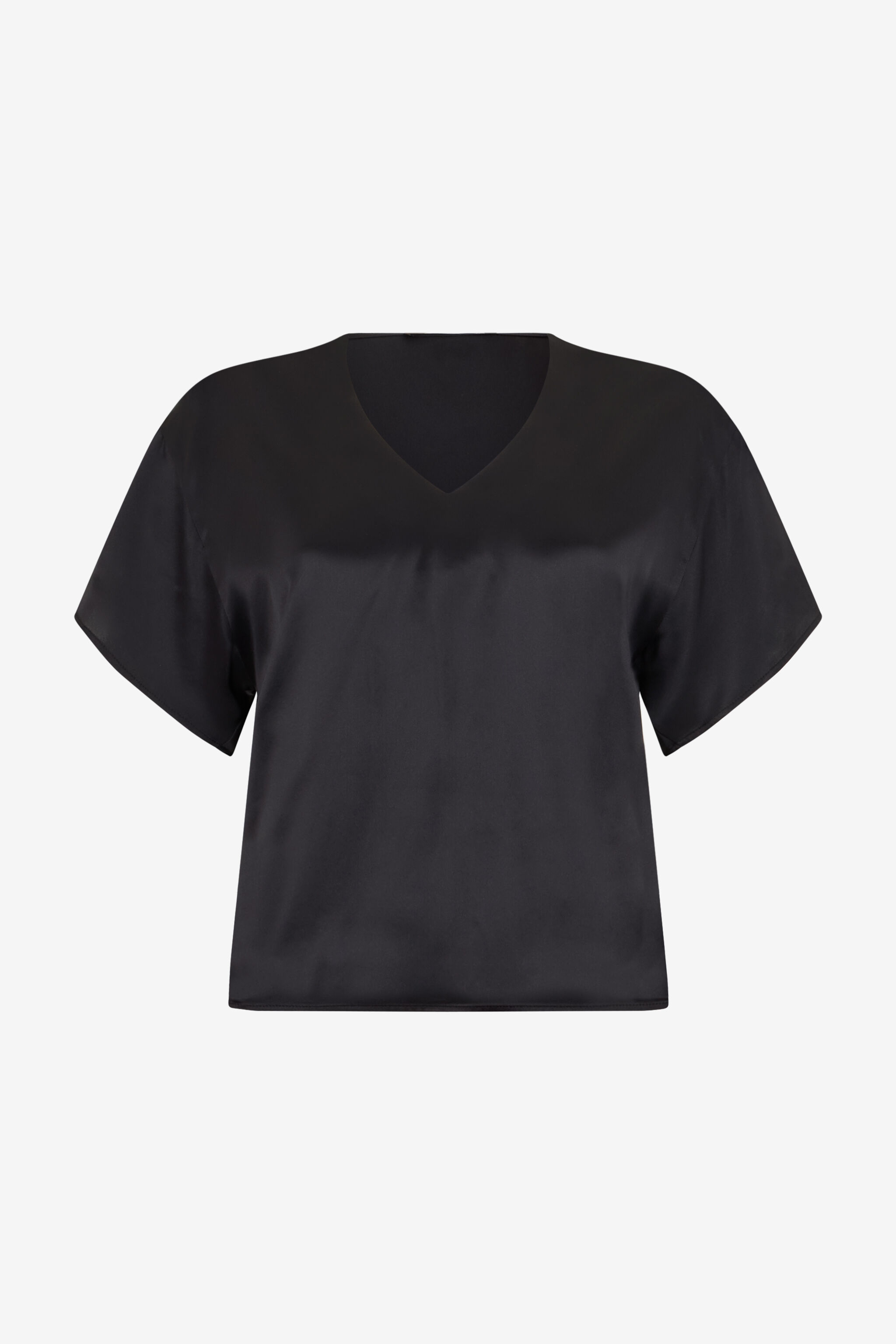 Black Silk Top With Cut-Outs in BLACK for Women | Roberto Cavalli®