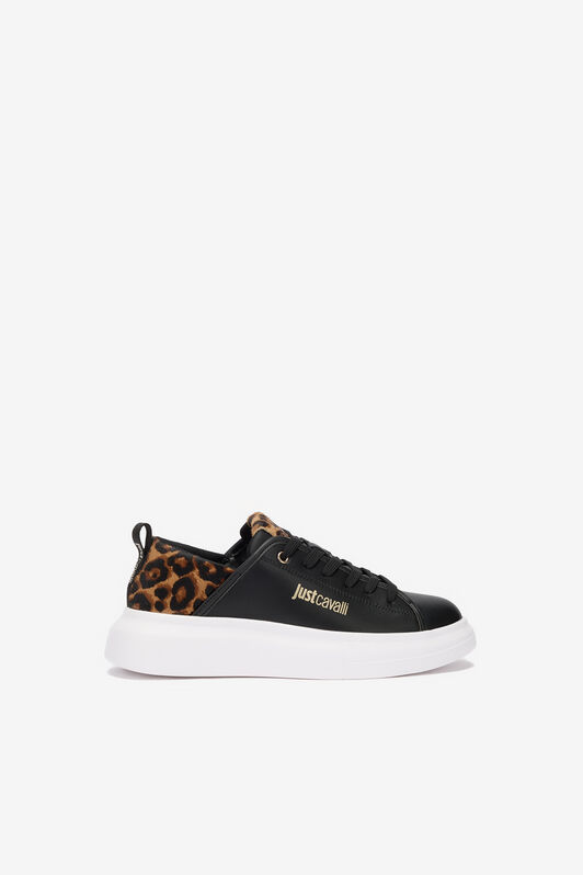 JC Black Sneakers With Leopard Detail BLACK VFS077-VF605