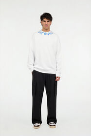JC Felpa In Cotone Con Logo Graffiti WHITE VFT086-VF130