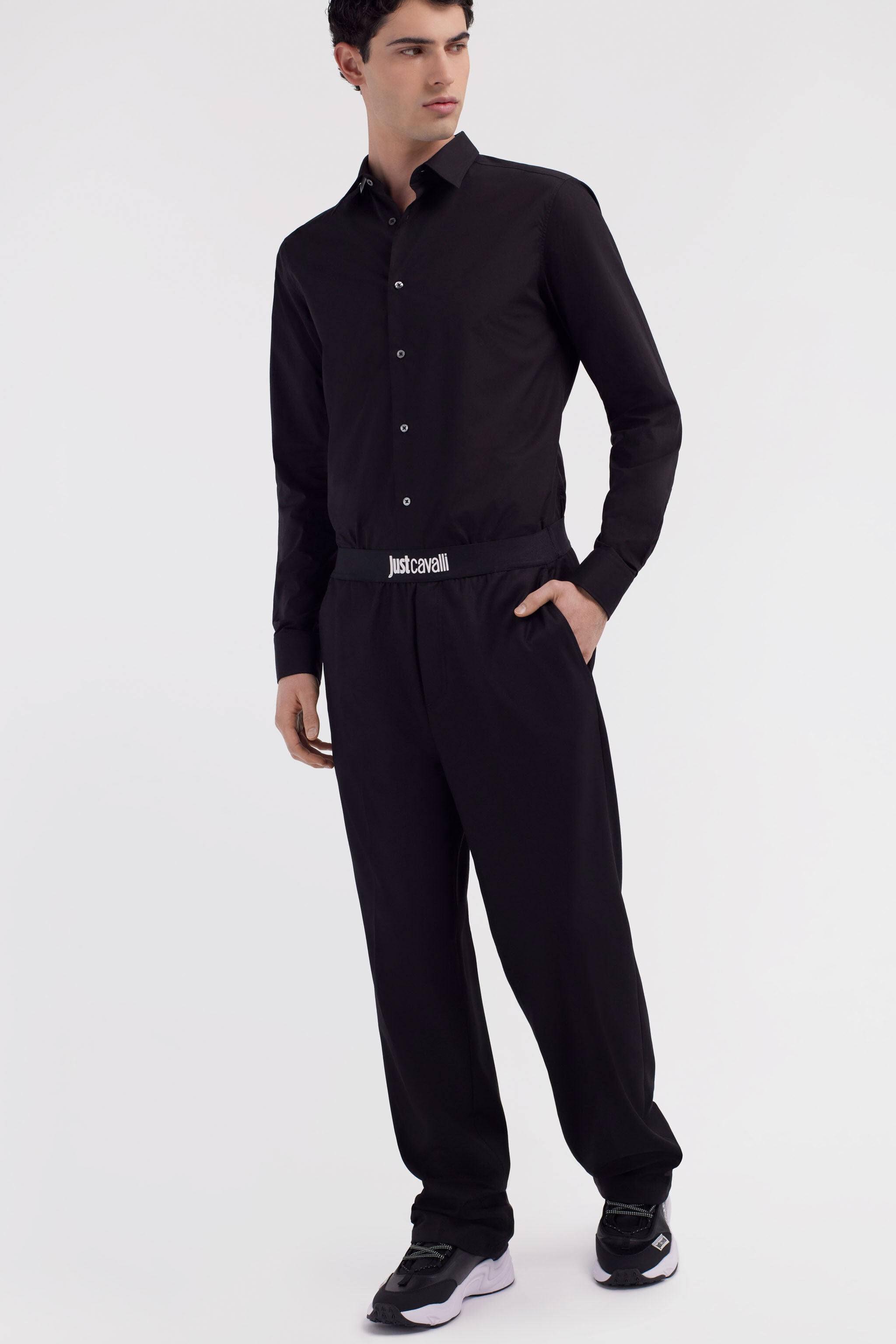 JC Just Cavalli Pants with Elastic Waist JC Just Cavalli Pants with Elastic Waist Schwarz RRT000-RR041
