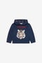 JU Sweat à capuche en coton NAVY VJT697-CF050