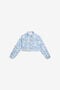 JU Chemise en Coton Imprimé Plumago WHITE/BLUE WJT70C-7MR13