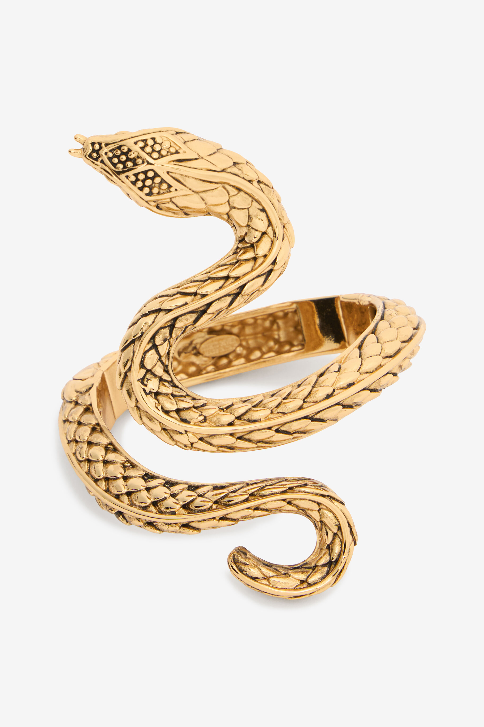 RC Brazalete rígido con forma de serpiente en oro envejecido RC Brazalete rígido con forma de serpiente en oro envejecido OLD GOLD WWG009-AM001
