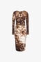 RC Robe midi ruchée imprimé Appaloosa RC Robe midi ruchée imprimé Appaloosa Marron TKT171-LNN08