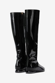 RC Bottes En Cuir Verni Noir Noir TWS014-PZV00