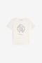 JU Glitzerndes Logo-T-Shirt IVORY XJT62E-JD003