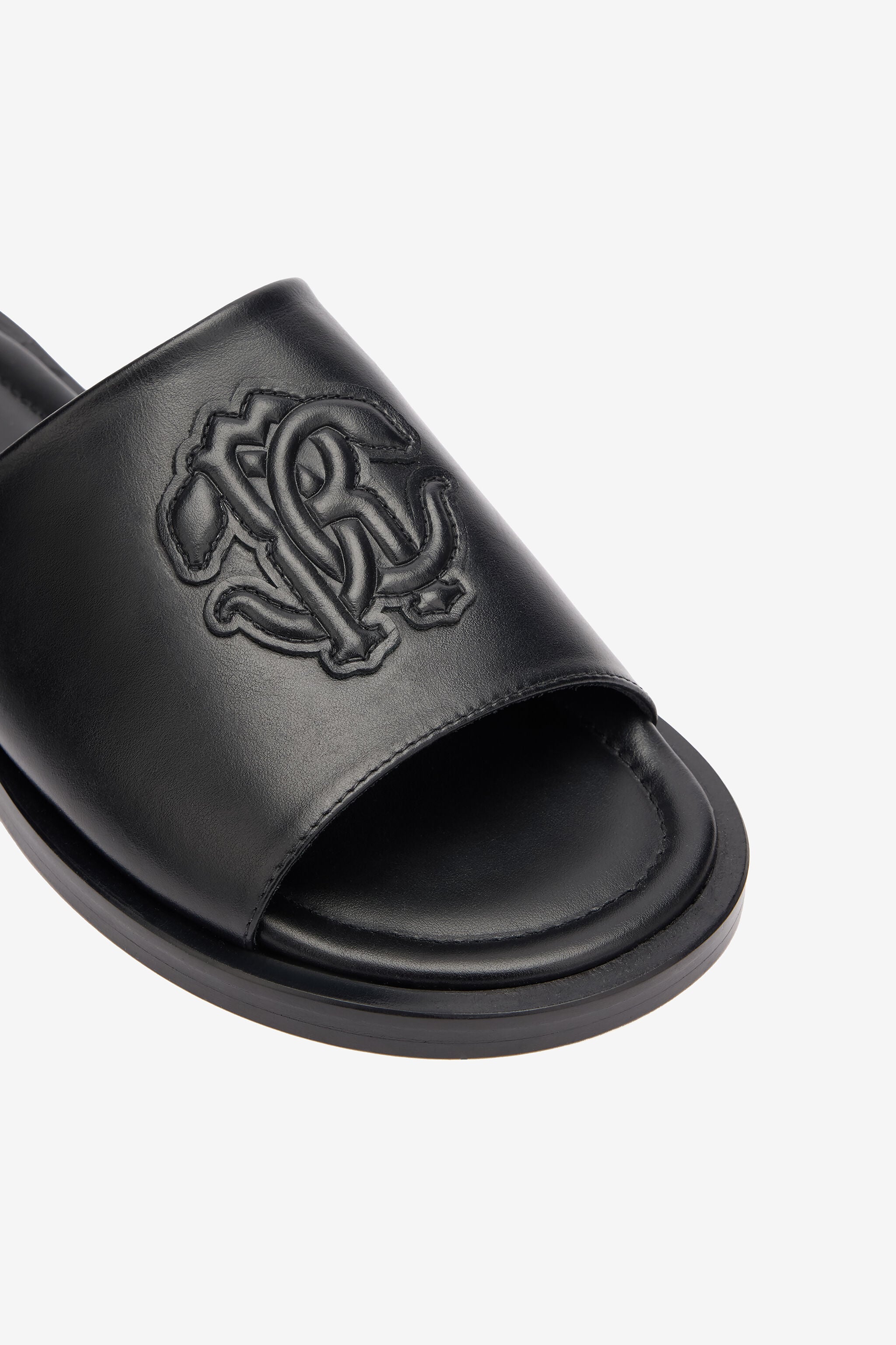 RC Slides With Mirror Snake Monogram RC Slides With Mirror Snake Monogram Black URS026-PZA90