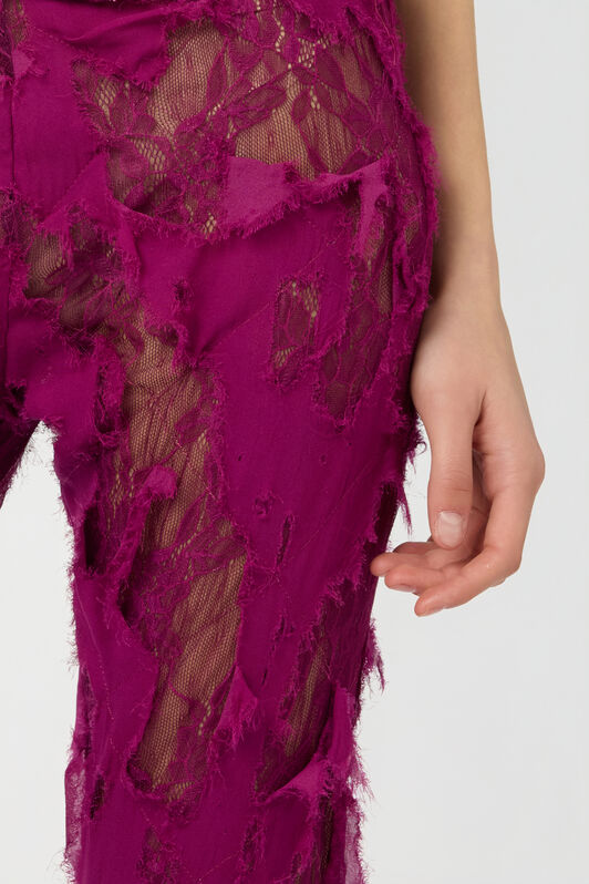 RC Pants with Destroyed-Effect Lace RC Pants with Destroyed-Effect Lace CYCLAMEN XWT206-GG010