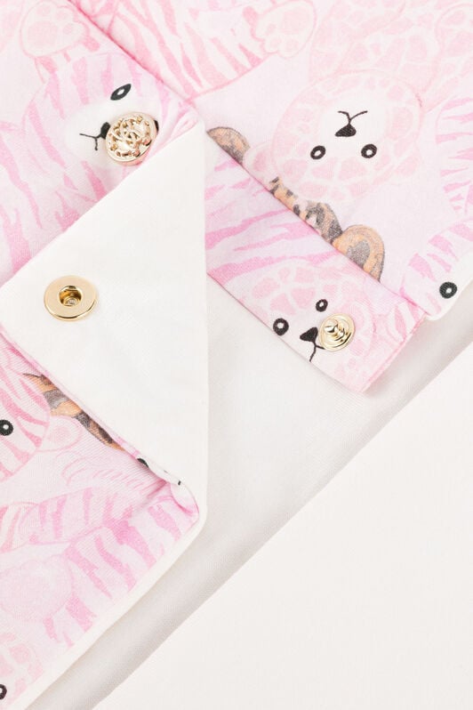 JU Teddy Bear-Print Baby Nest JU Teddy Bear-Print Baby Nest Pink RJT802-JFG79