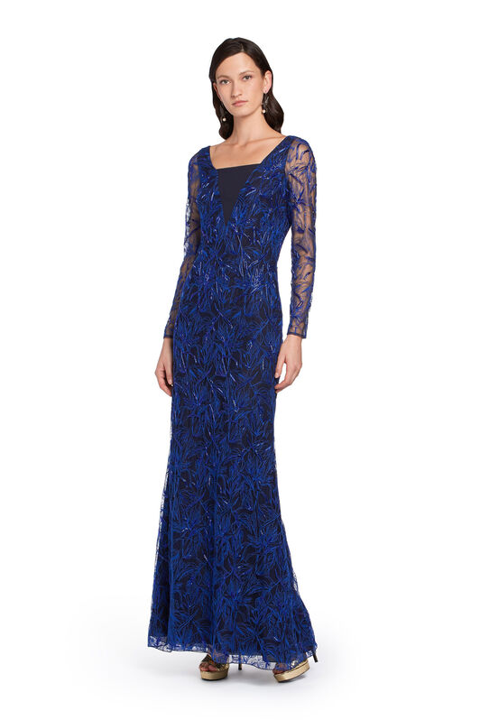 RC Blue layered lace gown RC Blue layered lace gown Blue HQR196-RP061