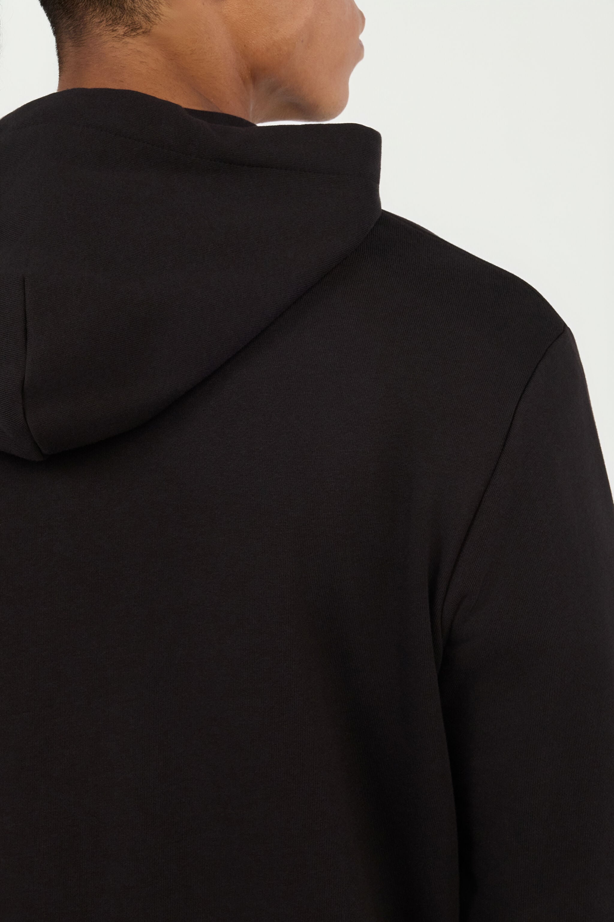 JC Black Hoodie Sweatshirt With C Logo JC Black Hoodie Sweatshirt With C Logo BLACK VFT092-VF136