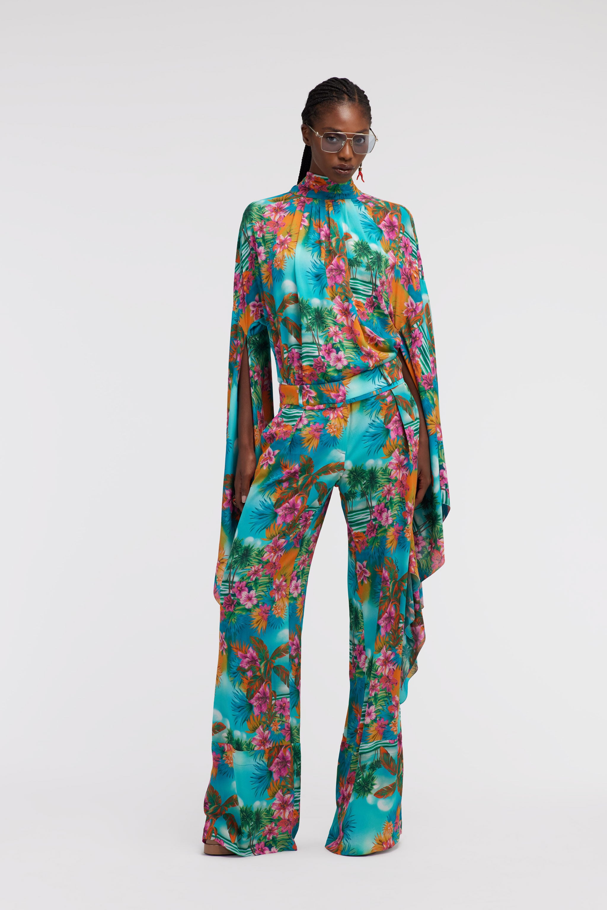 RC Hawaii silk Shirt Hellblau SKT702-7HI84