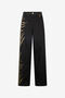 RC Jeans With Zebra Print On Side RC Jeans With Zebra Print On Side Black/Gold UKJ207-KON84