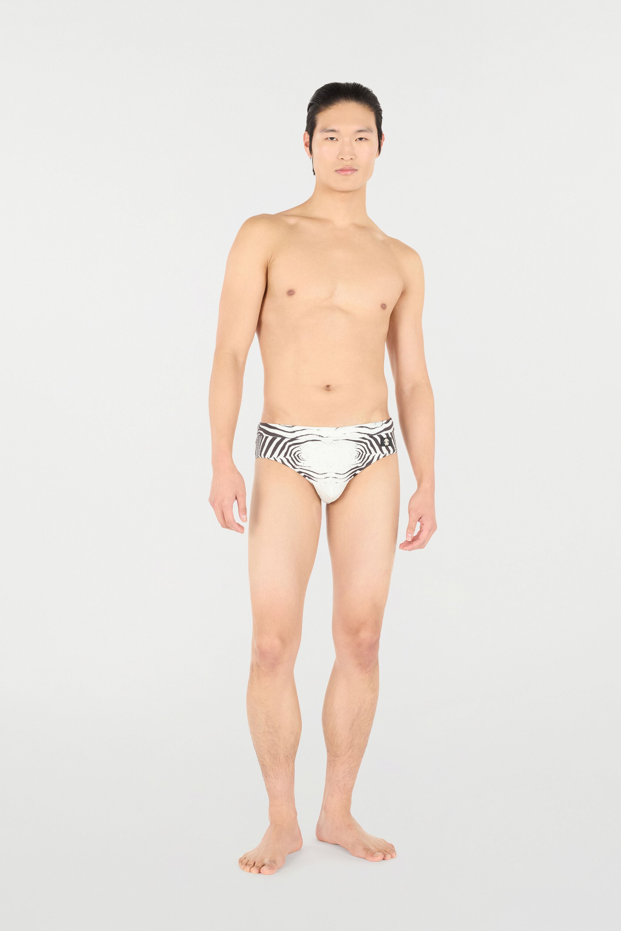 RC Zebra-Print Swim Briefs RC Zebra-Print Swim Briefs Black/White URH01M-LNN49