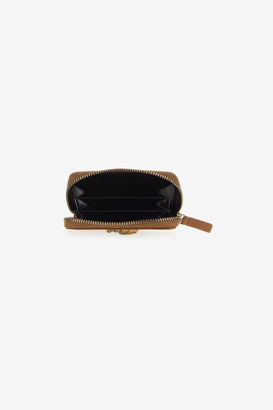 RC Small wallet with Monogram RC and zip Brown SKA003-PZ172