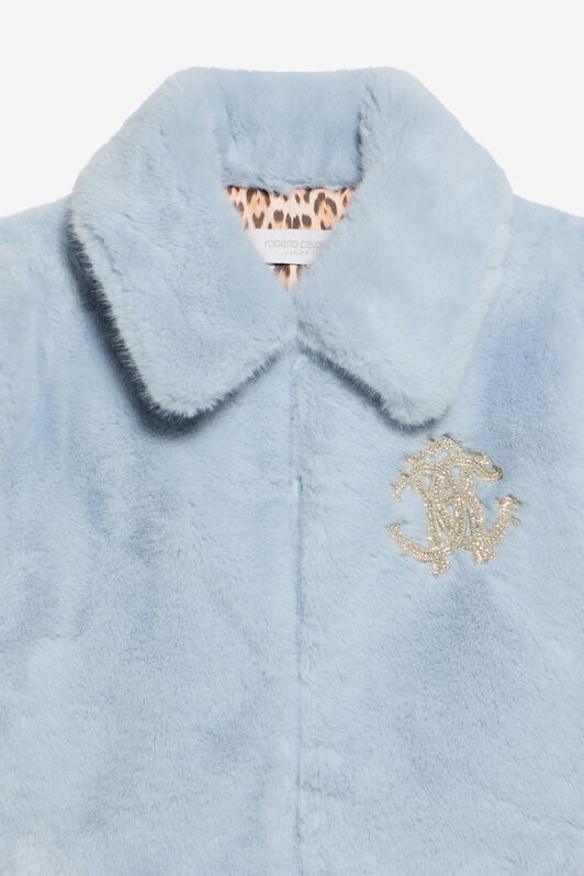 JU Blaue Kunstfelljacke SKYRIDE/GN XJT40S-FT094