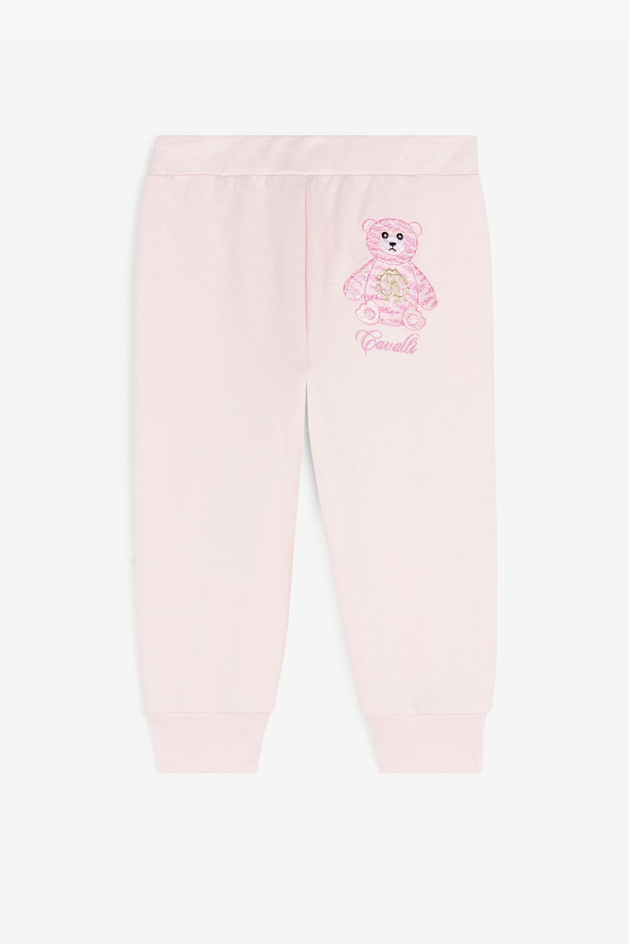 JU Teddy Bear-Embroidered Sweatpants JU Teddy Bear-Embroidered Sweatpants Pink RJT204-CF050