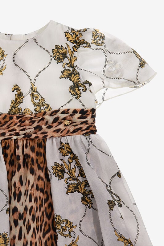 JU Kleid mit Jaguar-Muster JU Kleid mit Jaguar-Muster Hellbraun SJT100-2NI73