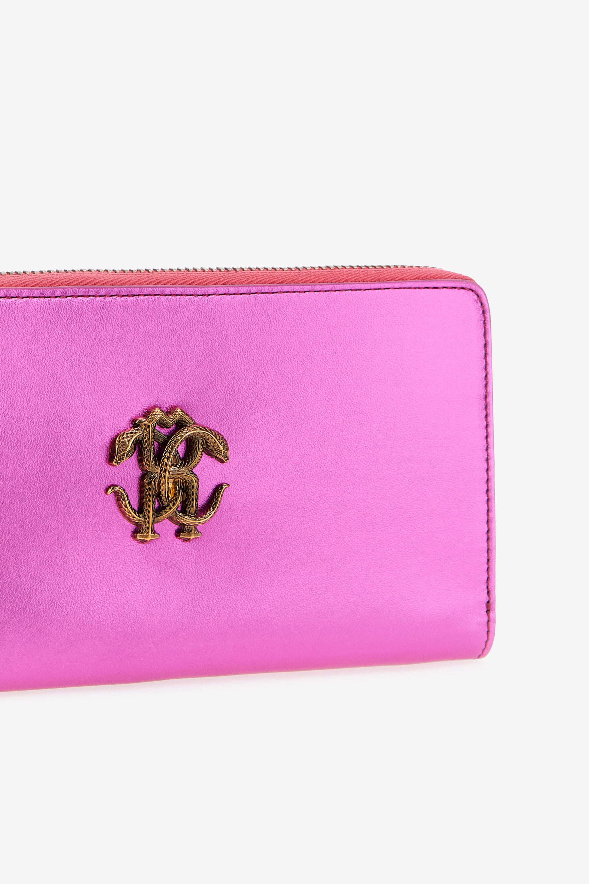 RC Wallet with Monogram RC and zip Fuchsia SKA001-PN199