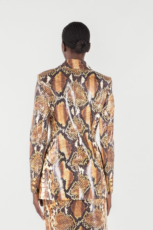 RC Python Print Jacket RC Python Print Jacket Brown UWP400-PN053