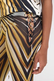 RC Ray Of Gold Print Trousers Gold TKT204-6HM33