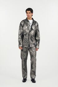 RC Pantalones con Monogram BLACK WRJ205-DN012