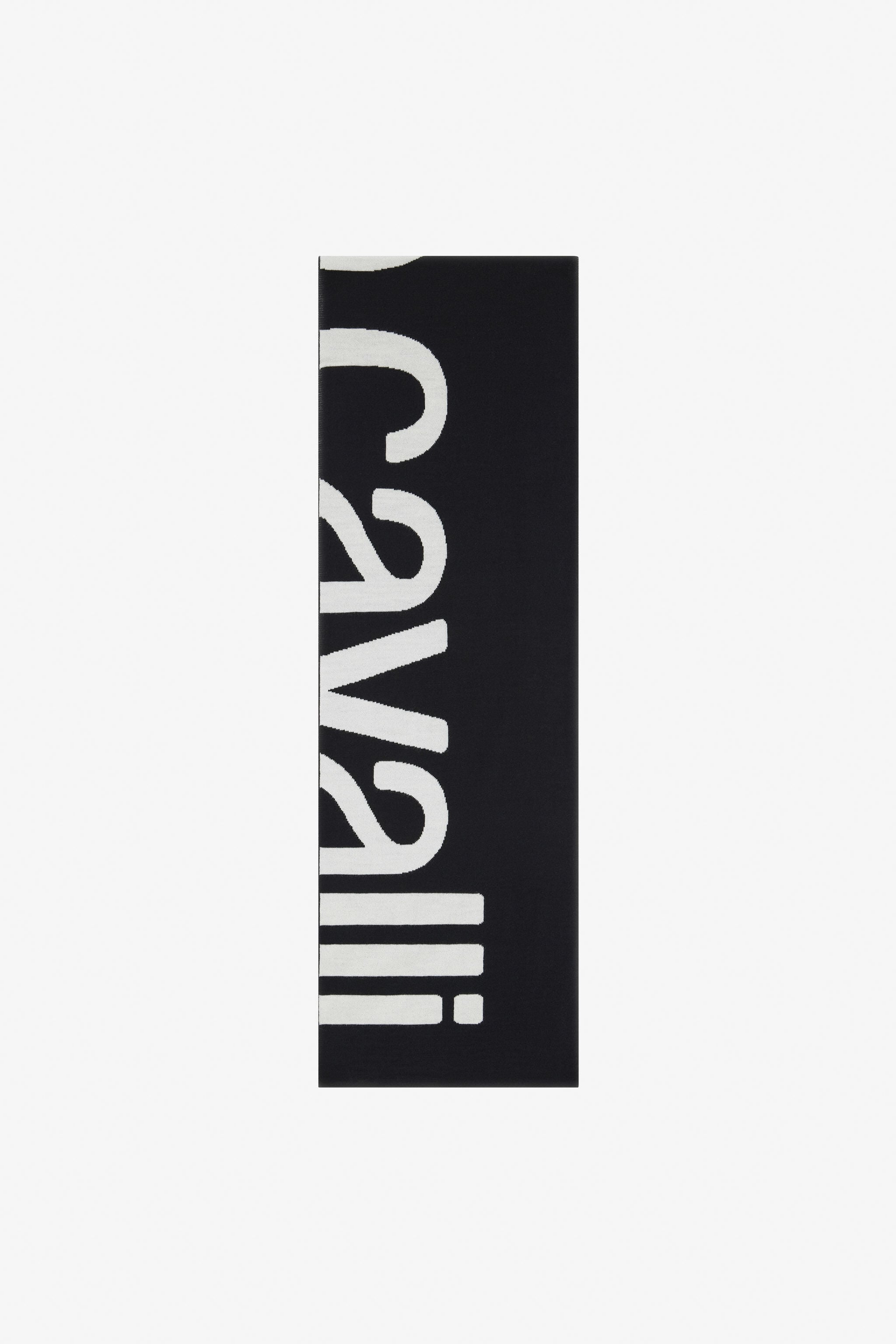 RC Wool Blend Scarf with Logo BLACK & WHITE TALR37-IR054