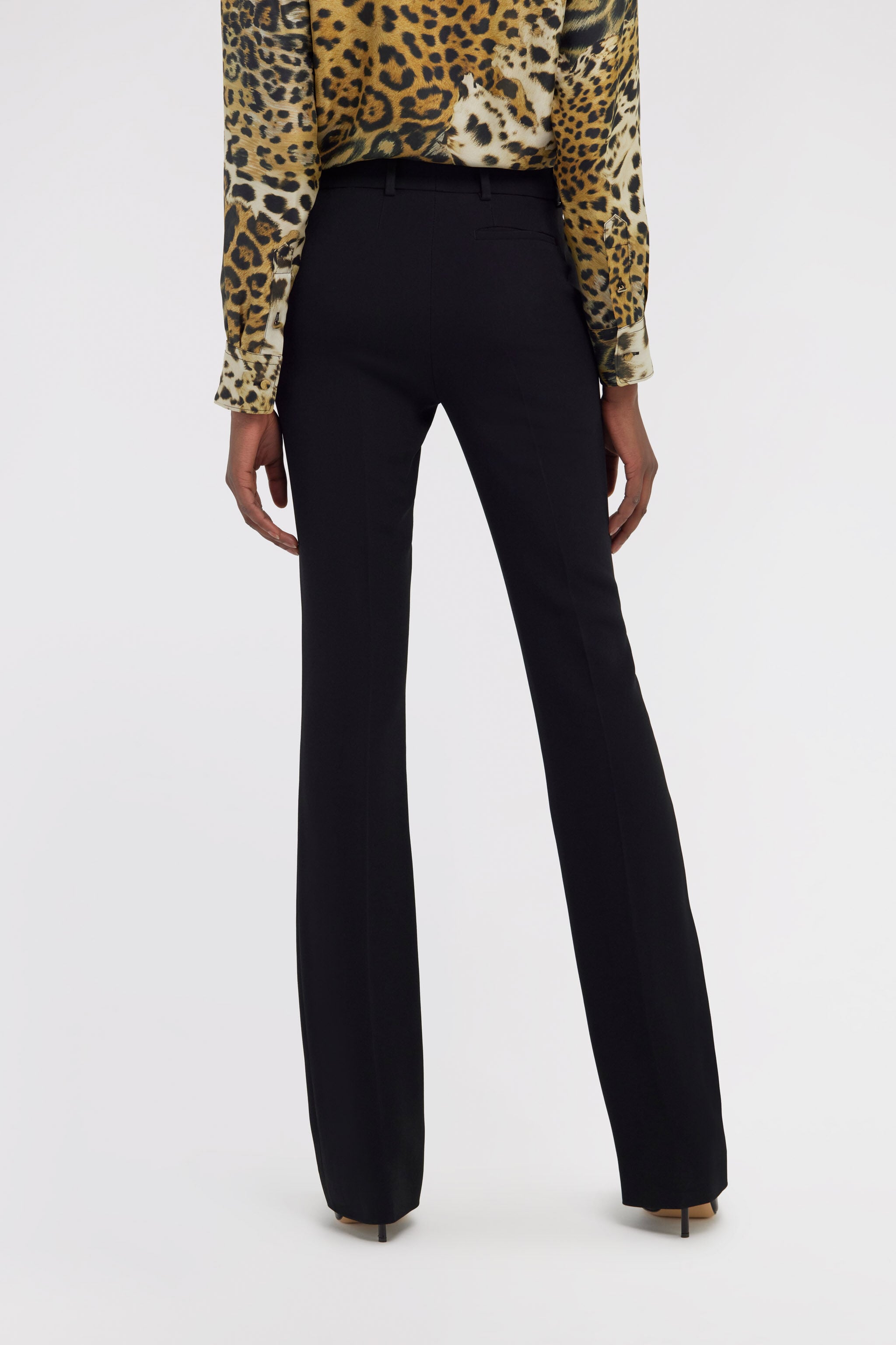 RC Pantalon de tailleur à ornement Tiger Tooth Noir RKT203-HR002