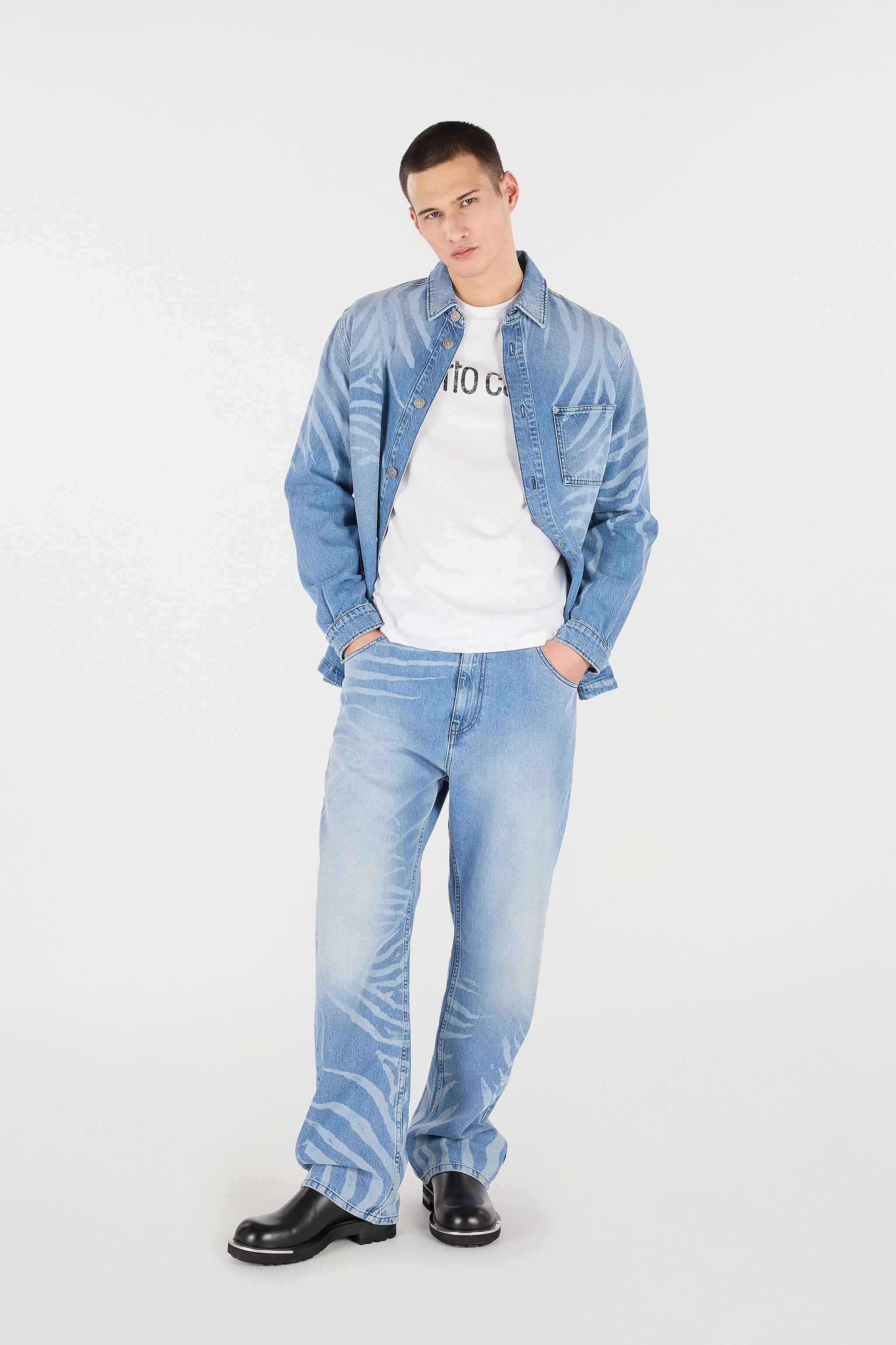 RC Zebra Design Jeans RC Zebra Design Jeans Light blue URJ211-VMN73