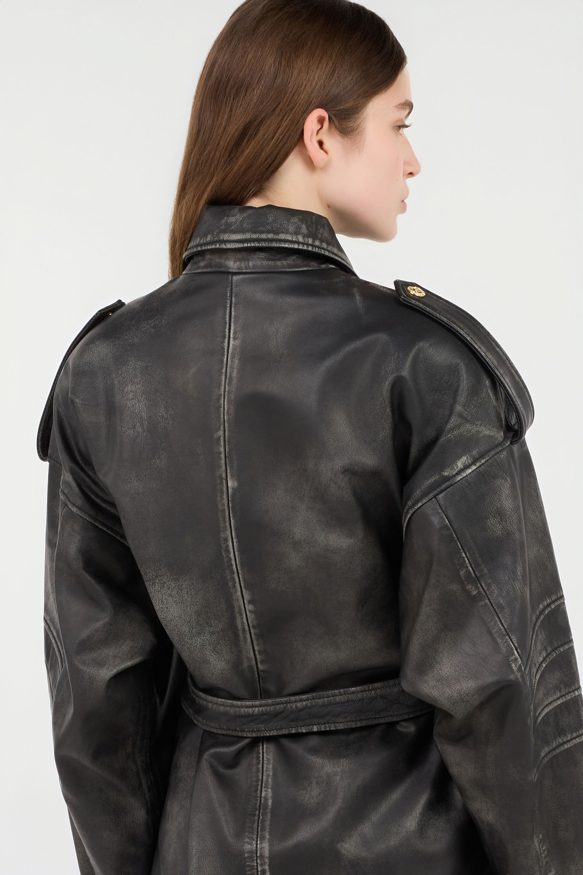 Black Leather Jacket in BLACK for Women | Roberto Cavalli®