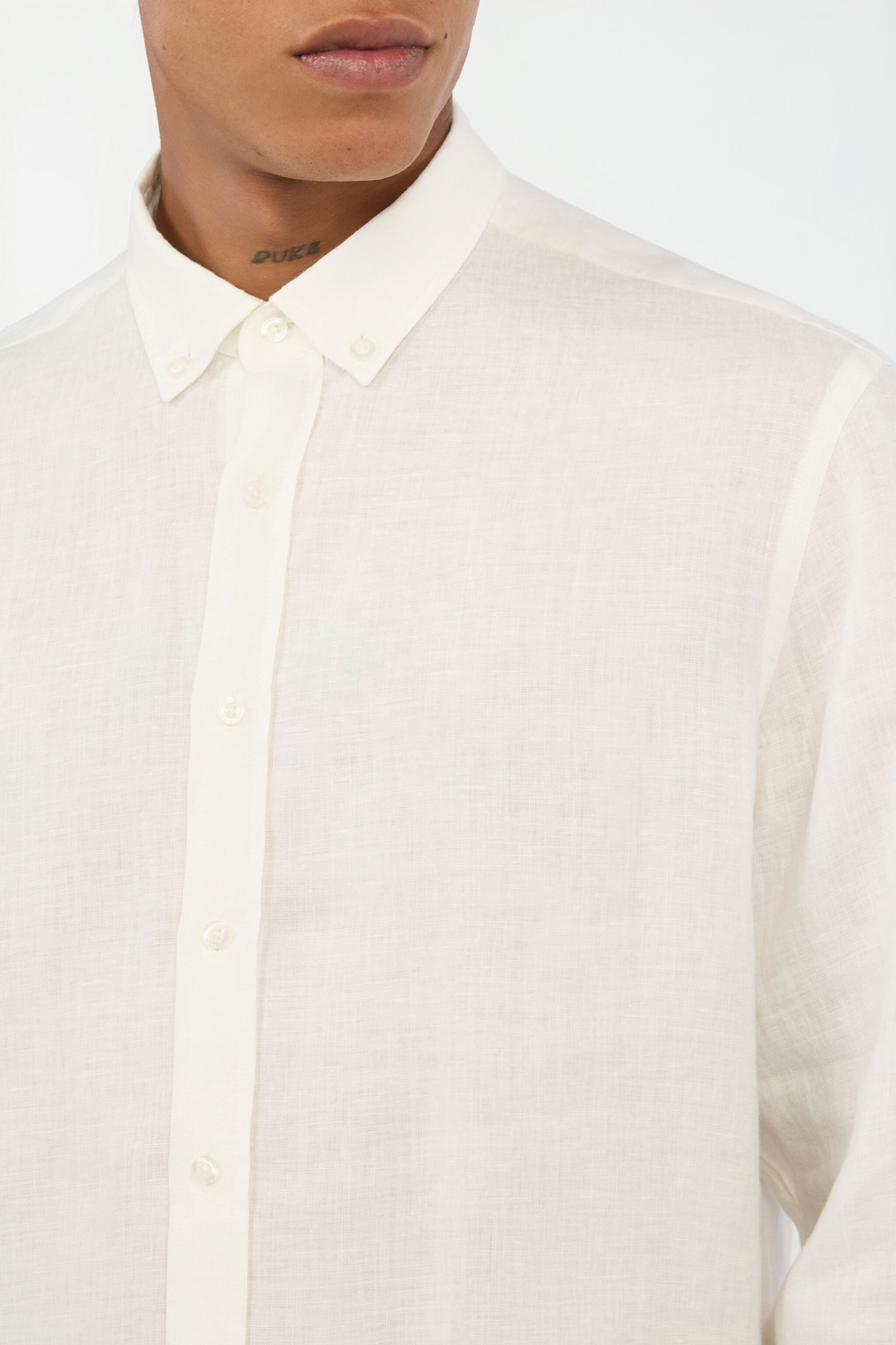 RC White Linen Shirt WHITE QOT70I-LG018